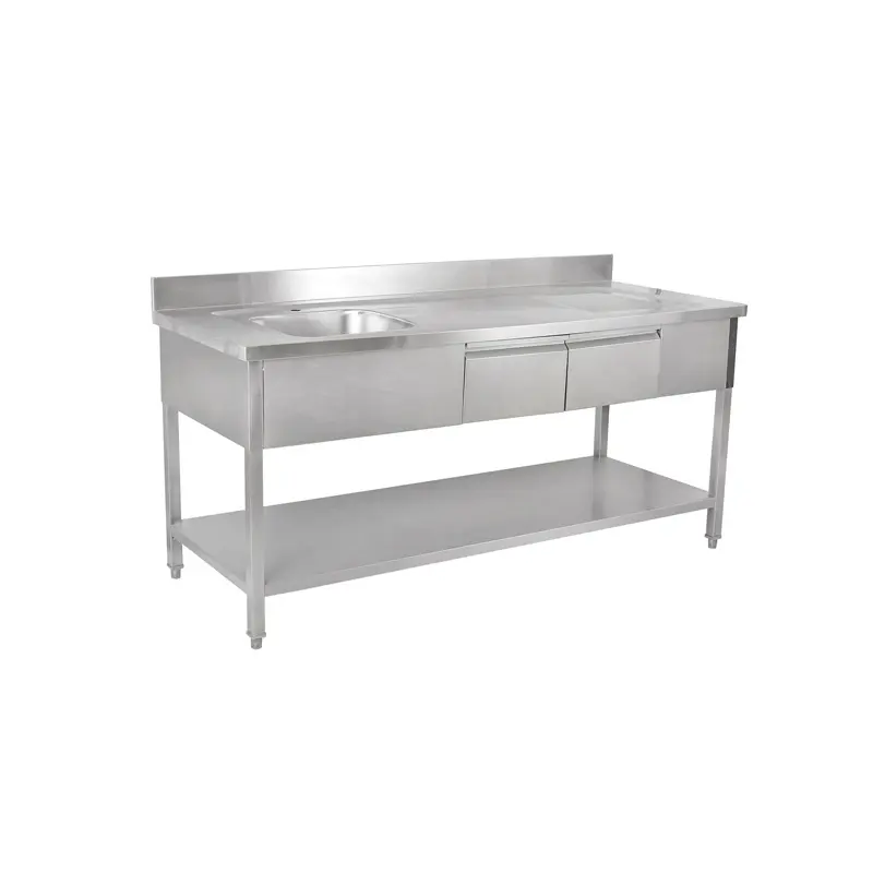 Commercial restaurant equipment stainless work table with drawer