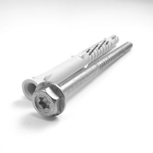 Pasador Certificado de nailon 8x14 0/70 con borde desbarbado y tornillo TER A4 de aleación de zinc 6x145 embalado en caja con certificación de la ETA-CE - Product Image 2