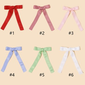 Acessórios de Cabelo Personalizáveis para Meninas: Presilhas de Cabelo de Fita e Acessórios de Cetim com Cauda Longa de Princesa e Estilo Marinheiro, Atacado para Boutiques Infantis - Product Image 6