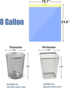 HuamaohengchunUltra Strong Drawstring Trash Bags,8 Gallon,Fragrance Free,<b>Small</b> Garbage Bags 10 pcs Blue - Product Image 2