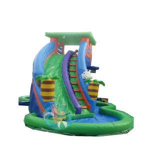 Outdoor used pool slides cheap inflatable water slide with a pool