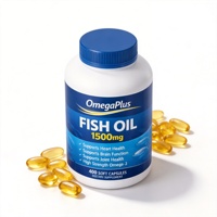 Capsules de Gel Doux d'Huile de Poisson Oméga 3 Marine pour la Santé des Yeux et du Cœur, Vente en Gros Personnalisée, Marque Privée, Soutien Énergétique, Certifié GMP
