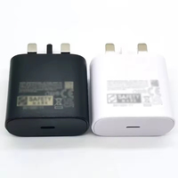 Cargador con Enchufe del Reino Unido, Carga Súper Rápida de 25W, Compatible con Samsung Galaxy S25, S26 Ultra, S24 FE, Edge, S25 Plus, A17, A16, A35, A55, A14, A54