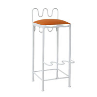 Tabouret de bar blanc unique au milieu du siècle moderne pour petit-déjeuner Chaises hautes Tabourets de bar à hauteur de comptoir Cuir RH Luxe pour cuisine Maison