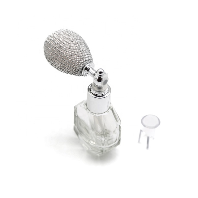 Hot Selling Glass Dry Powder Spray Bottle Airbag Powder Pump Screen Printing 15ml Capacity Crown Cap Sealing Soft Rubber Plug