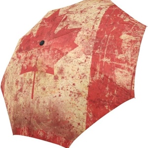 2024 US American Flag Promotional Three-Fold Nylon Pongee Custom Logo Digital Printing Hanging Folding <b>Umbrella</b> for Automotive - Product Image 4