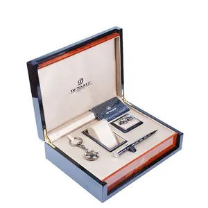 Le marché saoudien de luxe en bois bouton de manchette montre porte-clés stylo cadeau boîte d'emballage