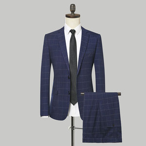 <span class=keywords><strong>Traje</strong></span> de <span class=keywords><strong>Tweed</strong></span> <span class=keywords><strong>a</strong></span> <span class=keywords><strong>cuadros</strong></span> de fiesta para hombre, chaqueta formal para hombre, trajes azules, abrigo de <span class=keywords><strong>3</strong></span> <span class=keywords><strong>piezas</strong></span>, pantalón, <span class=keywords><strong>traje</strong></span> para hombre - Product Image 2