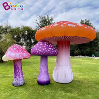 Champignons gonflables géants personnalisés Alice au pays des merveilles avec LED pour la décoration d'événements et de fêtes en extérieur