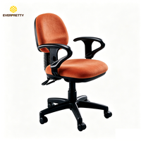 Chaise de bureau ergonomique en tissu avec hauteur réglable et rotation à 360° °   Chaise pivotante moderne avec accoudoirs pour bureau à domicile et salle d'étude CE