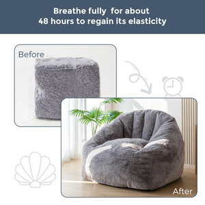 Canapé paresseux moderne en forme de pouf pour enfants et adultes, siège individuel, doux et confortable, pour salon, chambre et bureau - Product Image 2