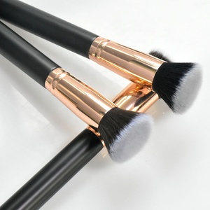 Brocha de Maquillaje <span class=keywords><strong>Kabuki</strong></span> Plana de Madera, Vegana, Profesional, de Alta Calidad, para Rubor, Marca Privada, Superventas - Product Image 2