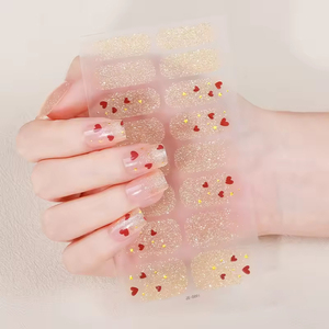 Autocollants pour <span class=keywords><strong>ongles</strong></span> non toxiques à paillettes dégradées auto-adhésifs, 16 bandes, pour célébrations adolescentes - Product Image 5