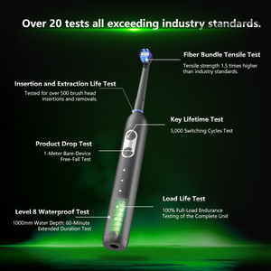 <span class=keywords><strong>Brosse</strong></span> à dents électrique rotative rechargeable à poils souples, étanche IPX8, 3 modes, autonomie 70 jours – Offre Spéciale - Product Image 5
