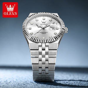   Reloj de Pulsera de Lujo 2989 con Logotipo Personalizado OEM, Calendario Clásico, Resistente al Agua, de Acero Inoxidable Dorado, Luminoso, de Cuarzo, para Hombre - Product Image 2