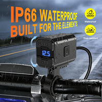 Chargeur USB pour moto IP66, PD QC3.0, charge rapide, 12-24V, avec interrupteur, voltmètre, étanche, pour voiture, moto, ATV, UTV, bateau, camping-car