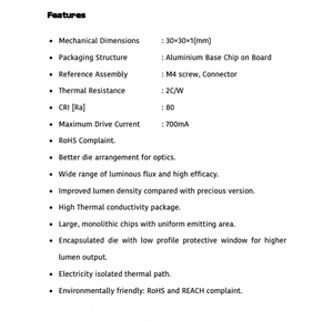 Luminaria LED para Alumbrado Público y Vial Polymatech Serie COB Estándar FL09COB3030 Blanco Cálido 80 CRI que Ofrece Eficiencia Energética - Product Image 4