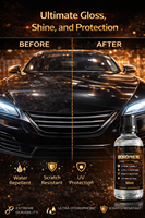Borophene Pro Revestimiento Cerámico Nano para Autos Mejorado con Boro 50ml |   Protección UV de 10 Años, Resistente a los Arañazos |   Autos Grises