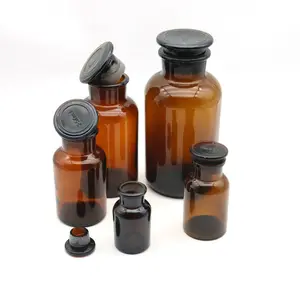 Tapón de vidrio para boticario, 30ml, 60ml, 125ml, 150ml, 250 ml