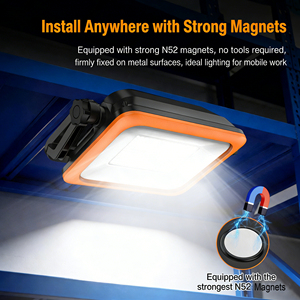 Lampe de <span class=keywords><strong>travail</strong></span> LED portable rechargeable par USB de type C, lumière de <span class=keywords><strong>travail</strong></span> LED à couleur réglable, lampe de camping d'urgence avec fonction SOS et stroboscopique - Product Image 6