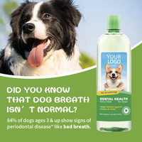 Additif buccal naturel au thé pour chiens et chats : Nettoyant dentaire, rafraîchisseur d'haleine, soin buccal, éliminateur de plaque et de tartre, avec logo personnalisé