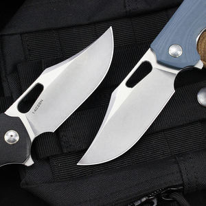14C28N XR50R ใบมีดสีเงิน60HRC สำหรับล่าสัตว์มีดแบบพกพาที่เหมาะสมจับคาร์บอนไฟเบอร์มีดล้างหินฟลิปเปอร์พับได้ - Product Image 5