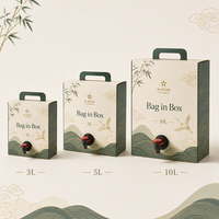 Emballage OEM Bag-in-Box avec robinet, poche liquide alimentaire sécurisée pour le stockage de boissons, jus, vin et sirop