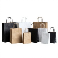 Sac fourre-tout à fond carré en papier kraft recyclé de 130 g/m², résistant, avec logo personnalisé - Écologique, biodégradable, réutilisable, personnalisable