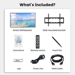 Free Shipping US Stock 4K 55 Inch Touch Screen Interactive Flat Panel Smart <strong>Whiteboard</strong> For Teaching Classroom Business Training - Product Image 6