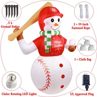 Ourwarm Navidad, éclairage de Noël gonflable d'extérieur, bonhomme de neige personnalisé, baseball gonflable pour décoration de jardin populaire
