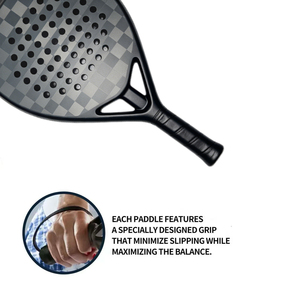 QINGYU SPORT OEM, usine de raquettes de <span class=keywords><strong>padel</strong></span>, propose des raquettes personnalisées en fibre de carbone 18K, 38 mm avec noyau en EVA, en stock. - Product Image 6