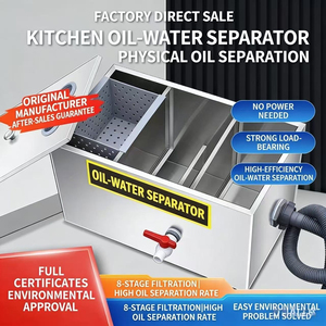 <span class=keywords><strong>Mini</strong></span> interceptor de residuos de cocina moderno y sostenible, resistente al calor, tanque trampa de grasa, máquina de filtración de aceite y agua de diseño compacto - Product Image 2
