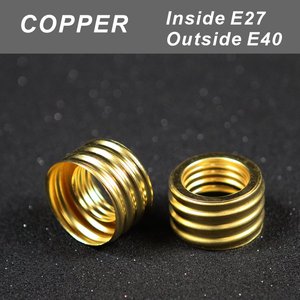 Convertidor de lámpara LED E27/E40/E14/B22, enchufe de cerámica, tornillo de Base E, accesorios de iluminación de cobre y latón, enchufe adaptador esencial para el hogar - Product Image 4