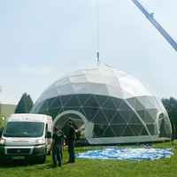 Dôme géodésique en PVC de 20 m de diamètre, tente demi-sphère pour événements, Domo Carpa De Vende