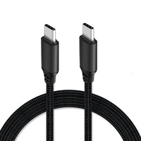 Kabel pengisi daya Cepat USB C ke Tipe C, kabel daya USB C 3.1 GEN1 3A 60W 20V/3A kecepatan tinggi 1M
