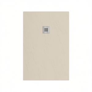 Plato de ducha rectangular de hormigón de 90 x 120 cm con sistema de drenaje para uso en baño - Product Image 3