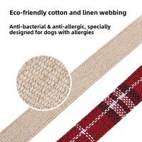 Harnais pour chien en coton et lin écologique, style gilet, réglable, anti-traction, doux, respirant, rembourré, à libération rapide, lavable, personnalisable