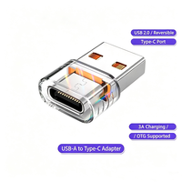 Adaptateur USB A vers Type C Femelle, Convertisseur OTG Type C Femelle vers USB A Mâle