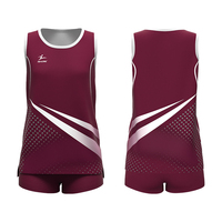 Sublimación personalizada Netball Jersey Faldas Set Fabricante Diseño Equipo Netball Uniforme