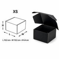 Boîte cadeau pliable noire XS, boîtes rigides, doublure en éponge imperméable, écologiques, recyclables, petit emballage pour bijoux et accessoires