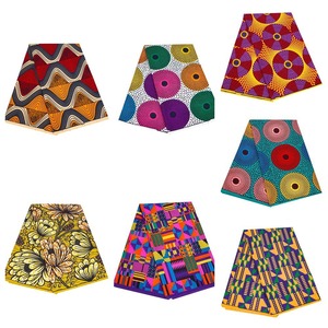 Tissu en polyester ciré africain en gros d'usine, tissu ciré imprimé double face, tissu 100 % polyester pour la décoration intérieure et la confection de vêtements - Product Image 1