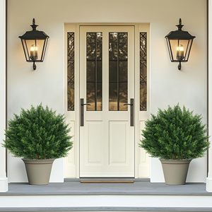 <b>Artificial</b> Cypress Plants With Ground Spike Fake Evergreen Shrubs For <b>Indoor</b> Outdoor Porch Garden Planting - Product Image 4