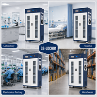 Armoire de stockage et de charge de batteries au lithium à température constante, en acier, double porte, 30 prises, 6 USB, pour laboratoire, usine, B2B
