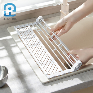 Supporto di <span class=keywords><strong>scarico</strong></span> per lavello da cucina cestello per piatti pieghevole supporto per tappetino per tende a rullo supporto separato rimovibile forte capacità portante - Product Image 4