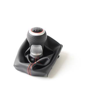 Pomo de palanca de cambios de cuero ergonómico de 5 y 6 velocidades para Audi A4 - Product Image 4