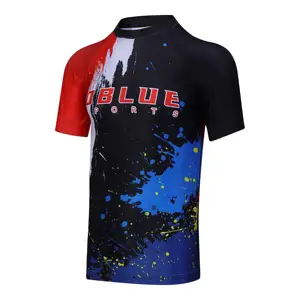 Dblue Nieuw Patroon Baselayer Gymkleding 100% Polyester Mannen Bjj Rash Guard