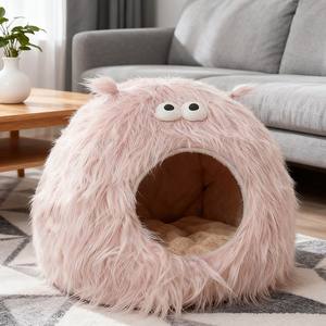 <span class=keywords><strong>Lit</strong></span> pour chat en peluche en forme <span class=keywords><strong>de</strong></span> monstre personnalisé en usine, nid pour animaux <span class=keywords><strong>de</strong></span> compagnie semi-fermé, mignon et chaud, antidérapant, pour petits chiens et chats - Product Image 4