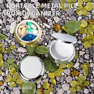 Wholesale Custom Portable <b>Mini</b> Pocket Medicine Pill Case Organizer Square Metal Travel <b>Storage</b> <b>Box</b> - Product Image 4
