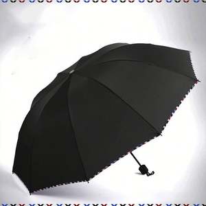 Paraguas Plegable para Hombre y Mujer con 10 Varillas, Borde Simple, Protección Solar y contra la Lluvia, con Función de Protección UV - Product Image 3