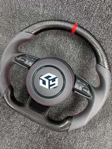 Volante Audi RS de fibra de carbono para A1 A3 A4 A5 A6 A7 R8 RS3 C7 Q5 Q7 <span class=keywords><strong>S3</strong></span> S5 8V B8 B9 S4 Q3 Q8 Compatible con cualquier personalización - Product Image 4